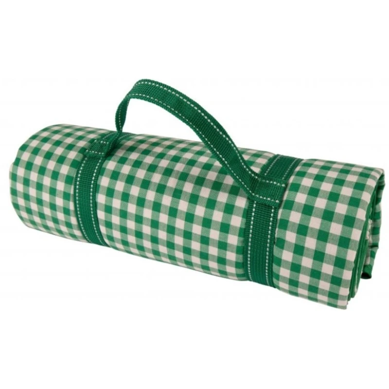 Picknickfilt Grön/Vitrutig By Bercato 150x135cm B79081 by SCANDINAVIAN HOME color Grön/Vit