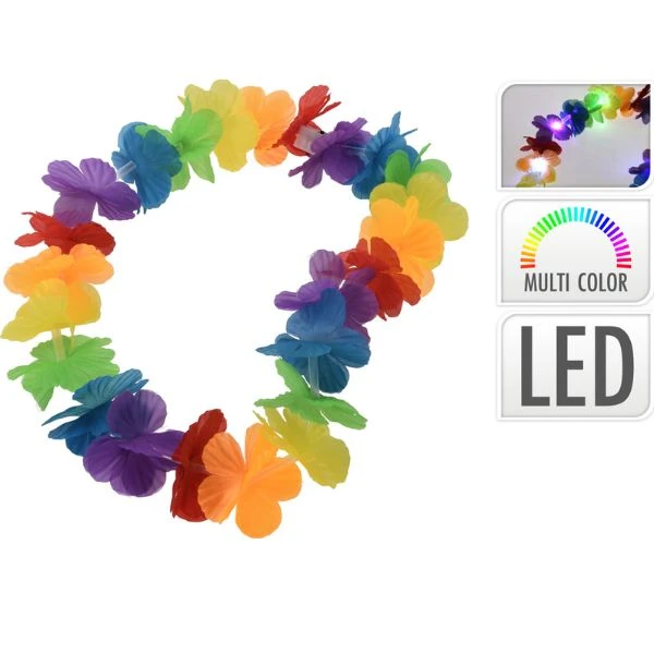 Blomsterkrans med LED-belysning, 1 meter 491021620 by Koop color Svart