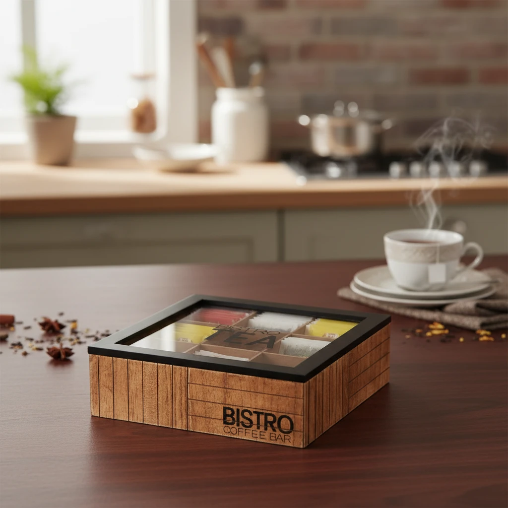 Tebox Bistro 24x24x7,5 cm HZ1940020 by Koop color Bruin