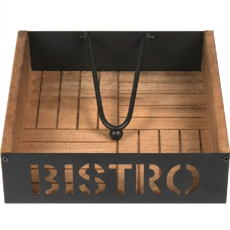 Servettdispenser Bistro 18x18x5cm HZ1940050 by Koop color Bruin