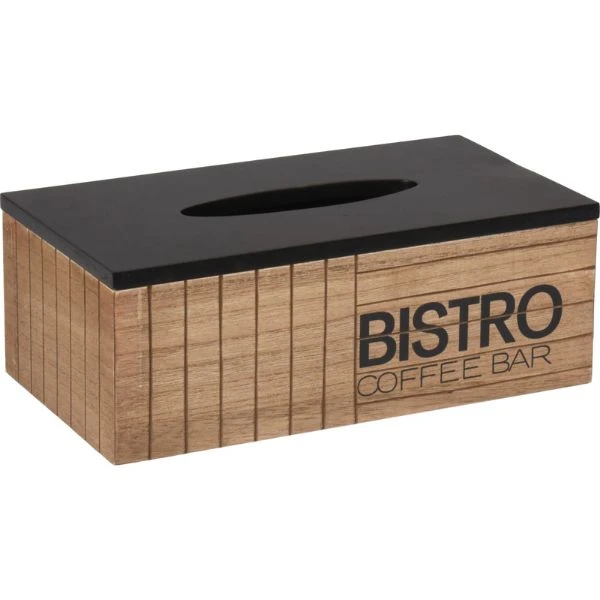 Servettbox "bistro" 25x13,5x9cm HZ1940060 by Koop color Bruin