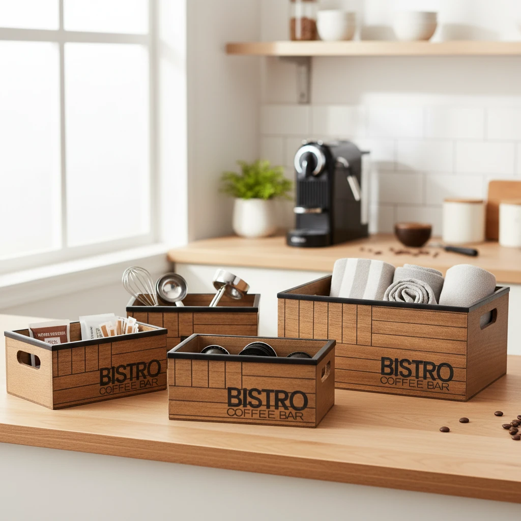 Förvaringsset "Bistro" 29x22x13,5cm HZ1940120 by Koop color Bruin