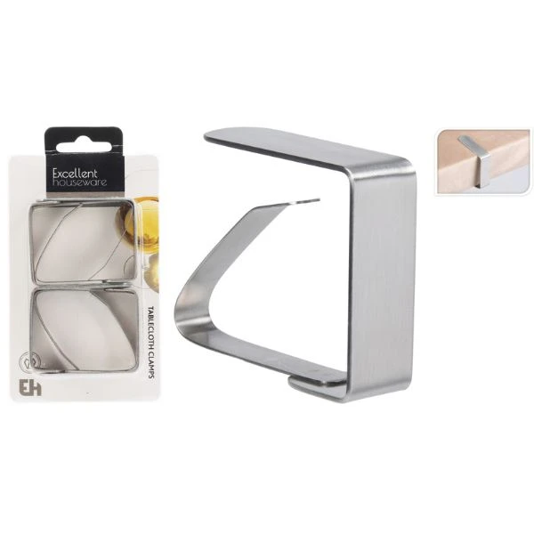 Dukklämmor i rostfritt stål – 4-pack A12405330 by Koop color Silver