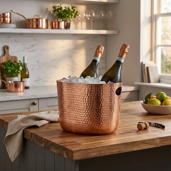 Vinkylare i aluminium med hamrad finish Genware HWB12C by Genware color Svart