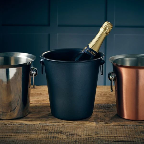 GenWare Metallic Black Vinhink i Rostfritt Stål 26203MTBK by Genware color Svart