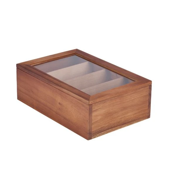 Tebox i akaciaträ Genware 30 x 20 x 10 cm WTB by Genware color Trä