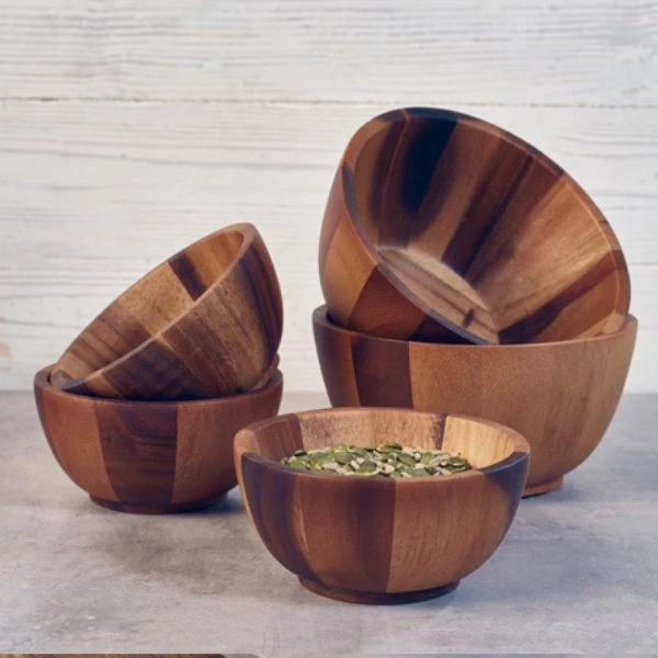 Acacia Träskål 15Dia x 7cm Genware WBWL15 by Genware color Svart