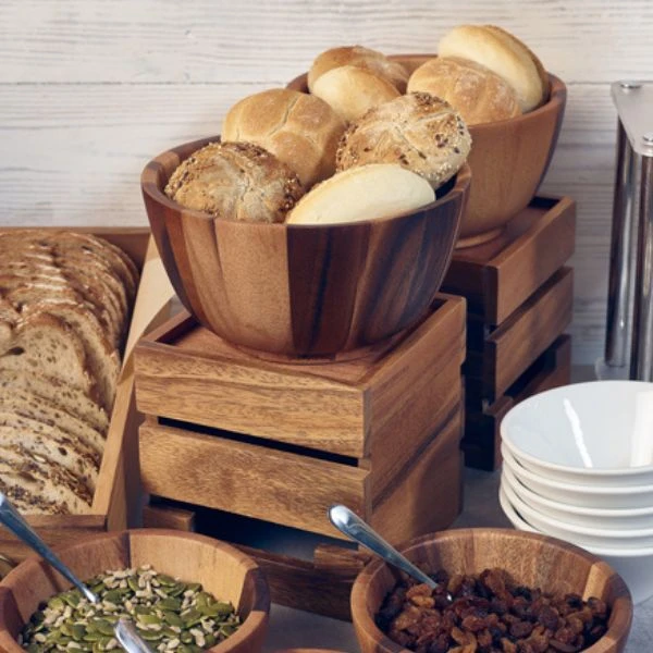 Acacia Trälåda/Bufféställ från Genware 15 cm RSR-W1515 by Genware color Svart