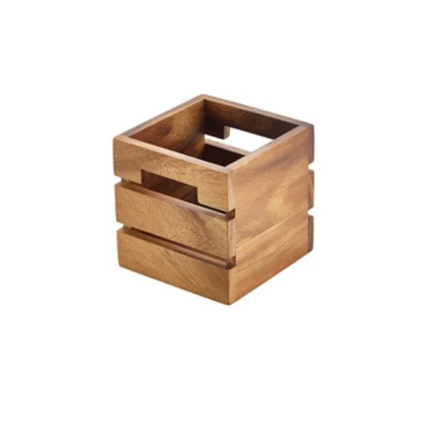 Acacia Trälåda/Bufféställ från Genware 15 cm RSR-W1515 by Genware color Svart
