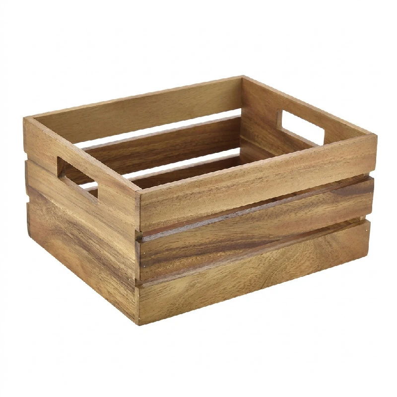 Genware Akaciaträbox/Bufféställ GN 1/2 RSR-W3226 by Genware color Svart
