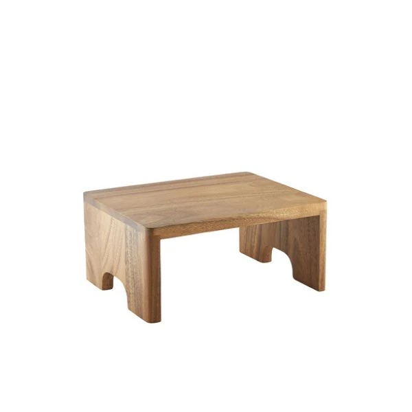 Genware Buffet Riser i Akaciaträ GN 1/4 10cm (H) RSR-WGN14 by Genware color Svart