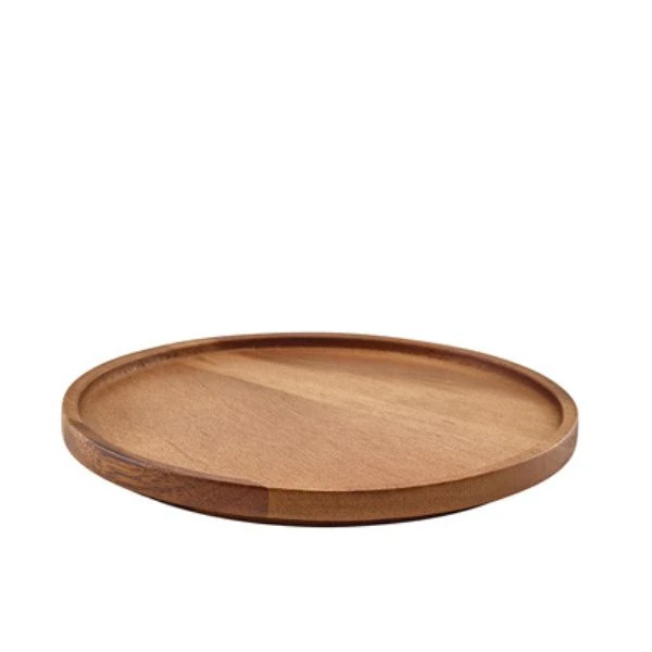 Presentationstallrik i akaciaträ 20,5 cm Genware WPPR21 by Genware color Svart