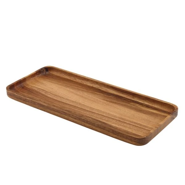 Rektangulär serveringsbricka i akaciaträ 30 x 13 cm Genware WRT3013 by Genware color Trä
