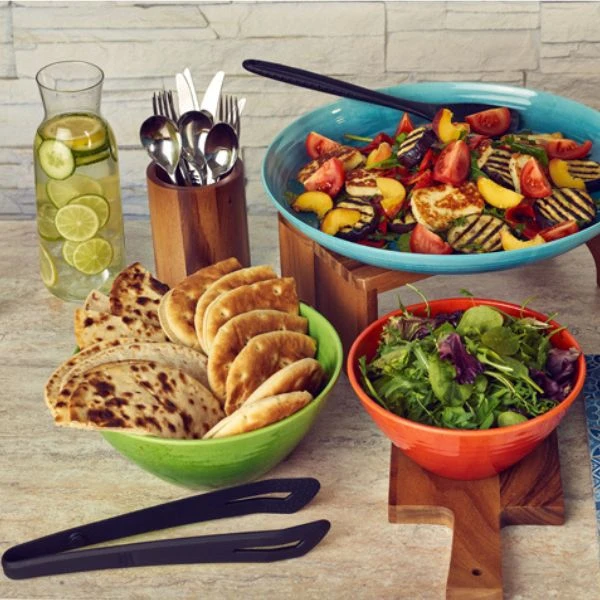 Akaciaträ Serveringsbräda 38 x 15 x 2 cm Genware WPB3815 by Genware color Svart