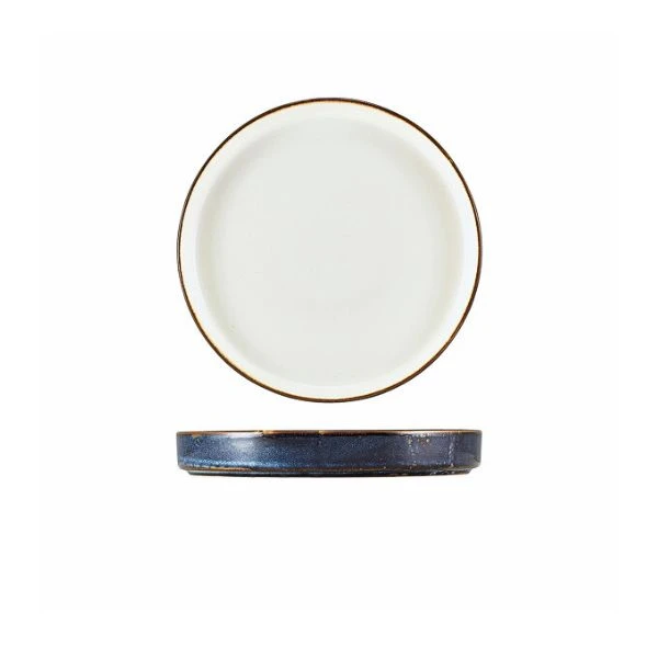 Terra Aqua Blå Tvåtonad Presentationstallrik 18 cm Genware PRT-PBL18 by Genware color Svart