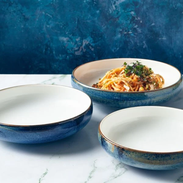 Terra Aqua Blå Tvåtonad Coupeskål 20,5 cm Genware CBT-PBL205 by Genware color Svart