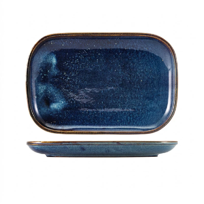 Terra Aqua Blå Rektangulär Tallrik 24 x 16,5 cm Genware RP-PBL24 by Genware color Svart