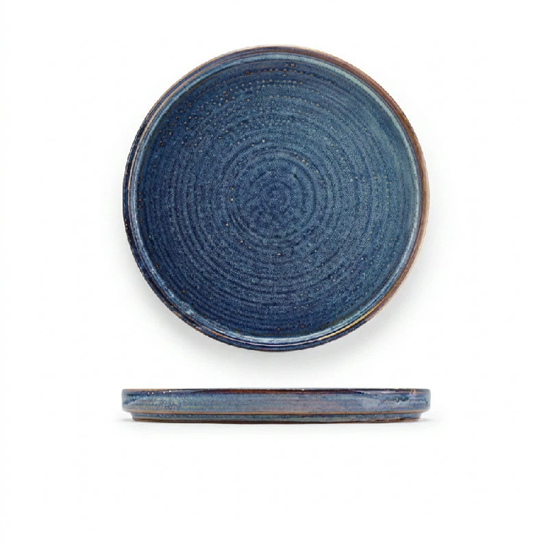 Terra Aqua Blue Låg Presentationstallrik 21cm Genware LP-PBL21 by Genware color Svart