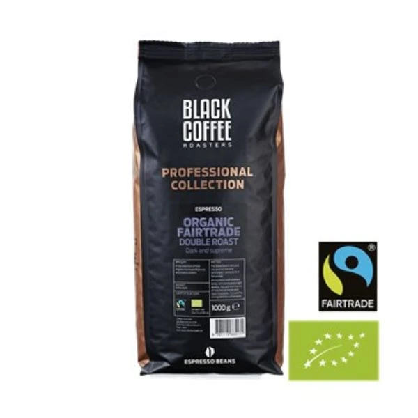 BCR PRO Double Roast Organic Fair Espresso 1 kg EKO 404101501 by Black Coffee Roaster color Svart