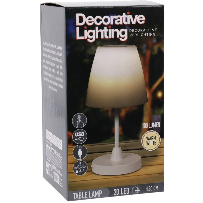 Bordslampa LED Ø13 x H30 cm C46000510 by Koop color Vit