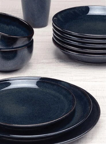 Tallrik 19 cm - Blått stengods 5010954 by stentøj color Blauw