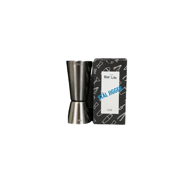 Dubbeljigger borstat rostfritt stål (3 / 6 cl) 019-3 by PRIME BAR color Silver