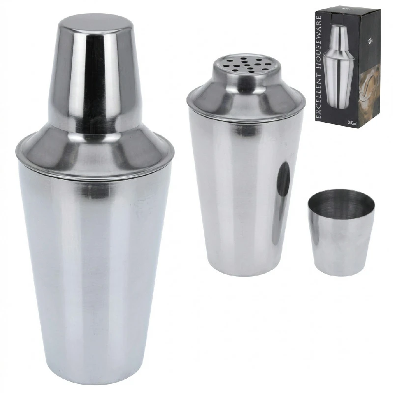 Cocktail Shaker 500ml stål 2017174 by Koop color Silver