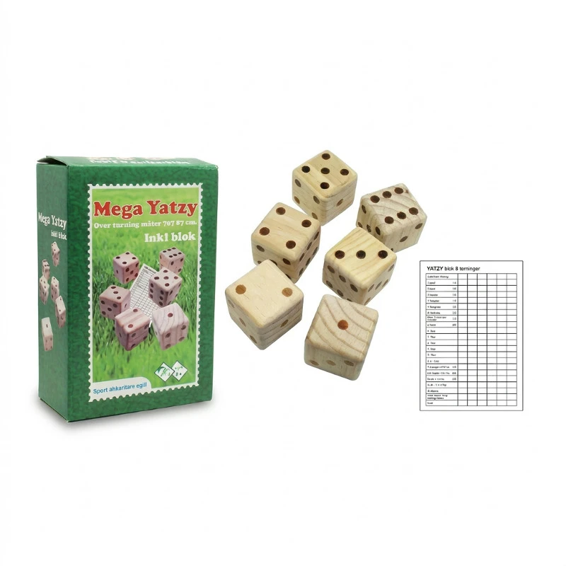 HAAHR & CO Yatzy XL Trädgårdsspel Trä 6 Tärningar 8002497 by HAAHR & CO color Svart