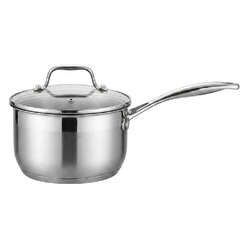 Kastrull med glaslock (1,8 L) 2002999 by HAAHR & CO color Svart