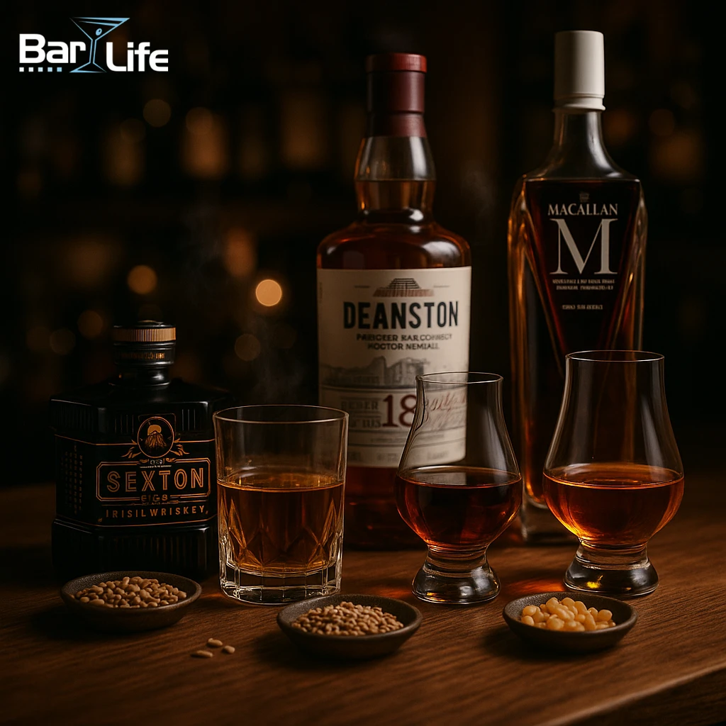 skotsk whisky rök/torv, islay whisky rökig, whisky lagring ekfat, bourbon 51 procent majs, bästa whisky för nybörjare, hur dricker man whisky, whisky med vatten eller is, old fashioned whisky, irish coffee whiskey, whiskyns smakprofil