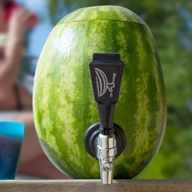 SÅ GÖR DU EN DRINKDISPENSER AV EN VATTENMELON